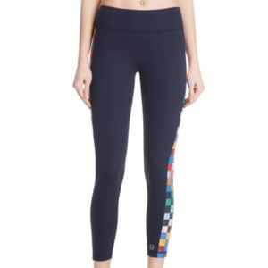 TORY SPORT Mid-Rise Checkered Leggings (like new)
